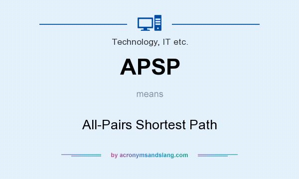 What does APSP mean? It stands for All-Pairs Shortest Path