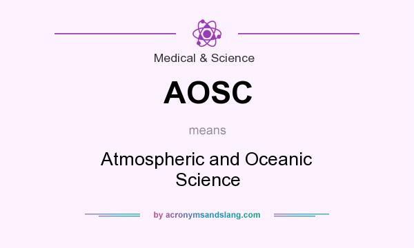 What does AOSC mean? It stands for Atmospheric and Oceanic Science