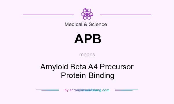 What does APB mean? It stands for Amyloid Beta A4 Precursor Protein-Binding