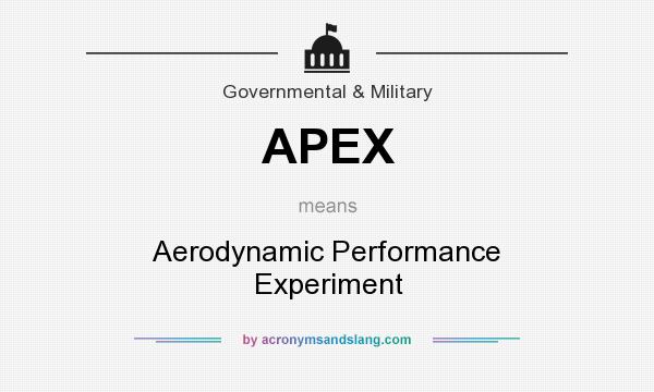 What does APEX mean? It stands for Aerodynamic Performance Experiment