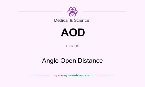 What does AOD mean? It stands for Angle Open Distance