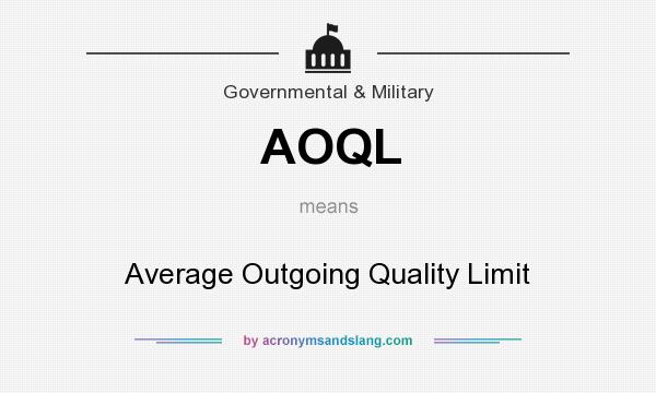What does AOQL mean? It stands for Average Outgoing Quality Limit