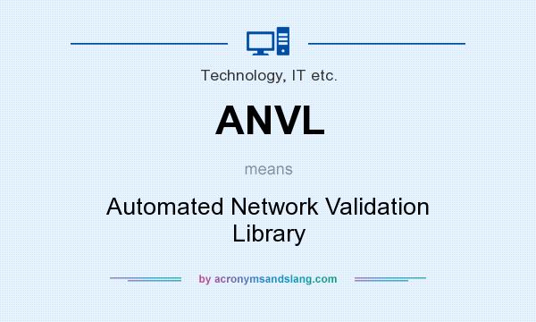 What does ANVL mean? It stands for Automated Network Validation Library