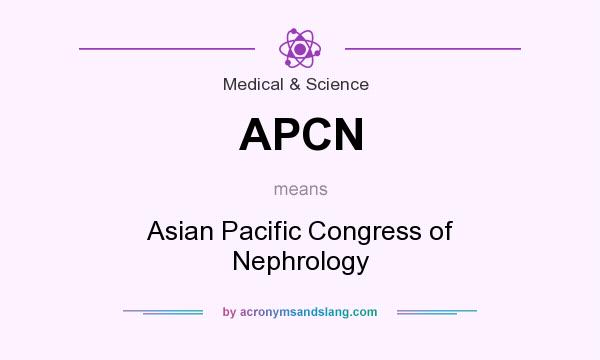 What does APCN mean? It stands for Asian Pacific Congress of Nephrology