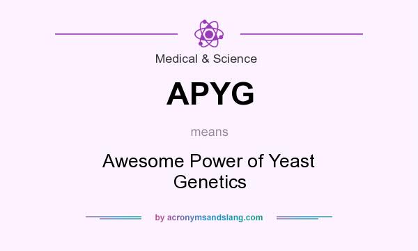 What does APYG mean? It stands for Awesome Power of Yeast Genetics