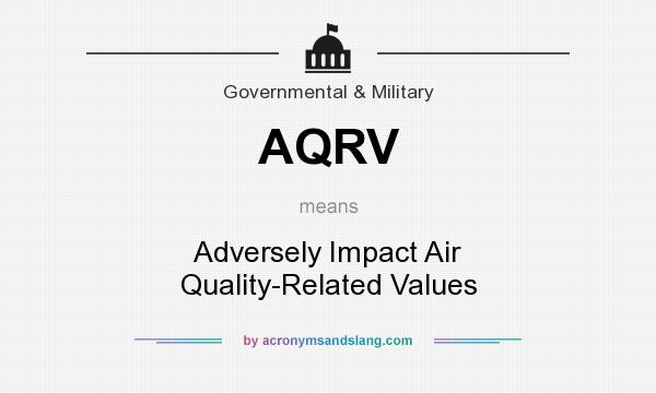 What does AQRV mean? It stands for Adversely Impact Air Quality-Related Values