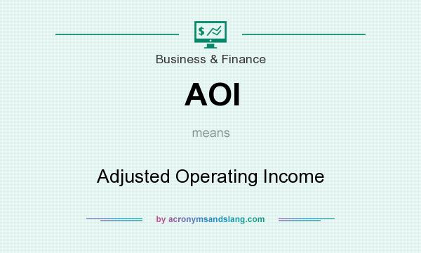 What does AOI mean? It stands for Adjusted Operating Income
