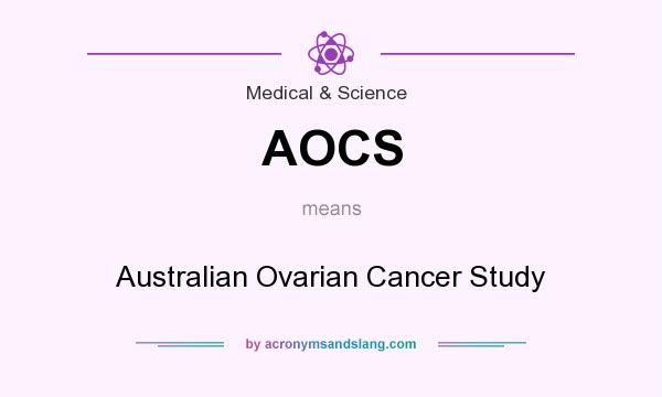 What does AOCS mean? It stands for Australian Ovarian Cancer Study