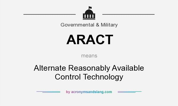 What does ARACT mean? It stands for Alternate Reasonably Available Control Technology