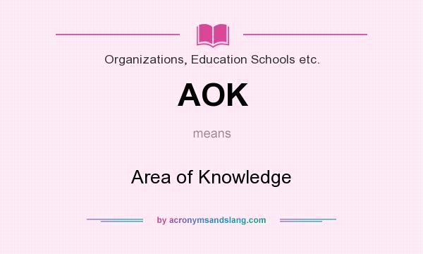 What does AOK mean? It stands for Area of Knowledge