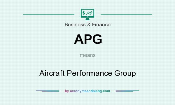 What does APG mean? It stands for Aircraft Performance Group