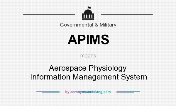 What does APIMS mean? It stands for Aerospace Physiology Information Management System