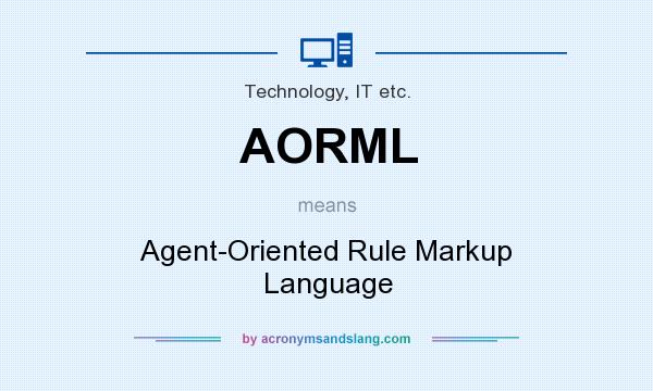What does AORML mean? It stands for Agent-Oriented Rule Markup Language