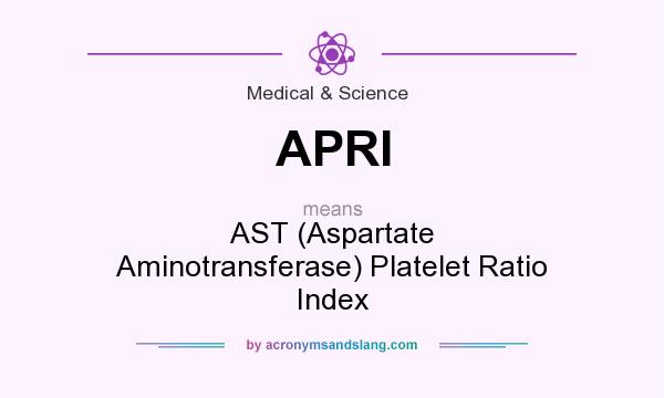 What does APRI mean? It stands for AST (Aspartate Aminotransferase) Platelet Ratio Index