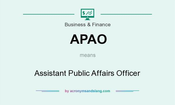 What does APAO mean? It stands for Assistant Public Affairs Officer