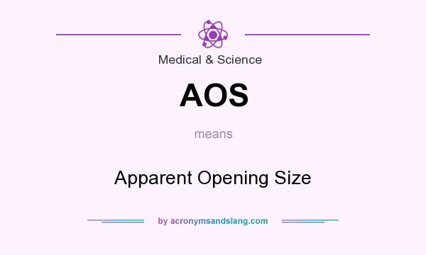 What does AOS mean? It stands for Apparent Opening Size