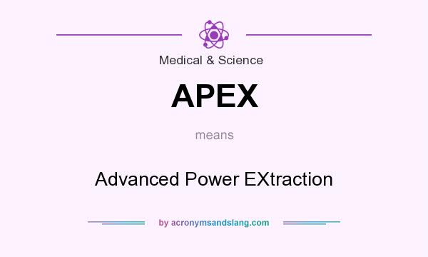 What does APEX mean? It stands for Advanced Power EXtraction