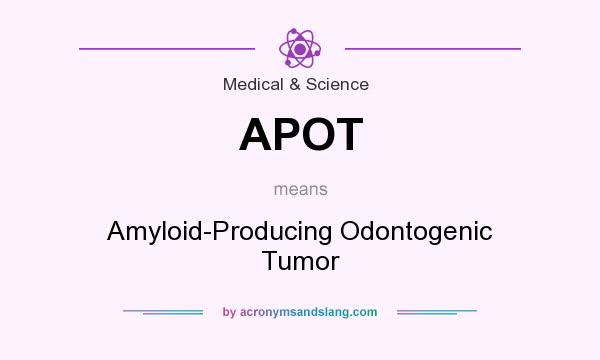 What does APOT mean? It stands for Amyloid-Producing Odontogenic Tumor