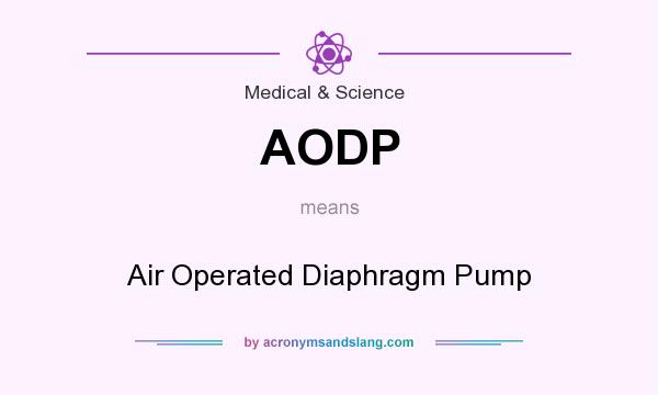 What does AODP mean? It stands for Air Operated Diaphragm Pump