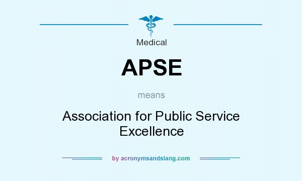 What does APSE mean? It stands for Association for Public Service Excellence