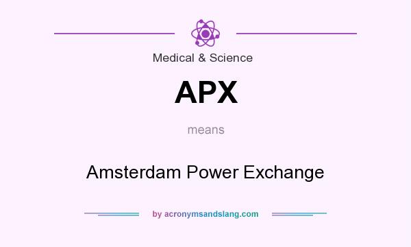What does APX mean? It stands for Amsterdam Power Exchange
