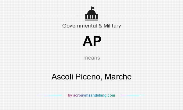 What does AP mean? It stands for Ascoli Piceno, Marche