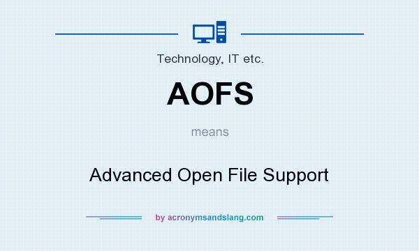 What does AOFS mean? It stands for Advanced Open File Support
