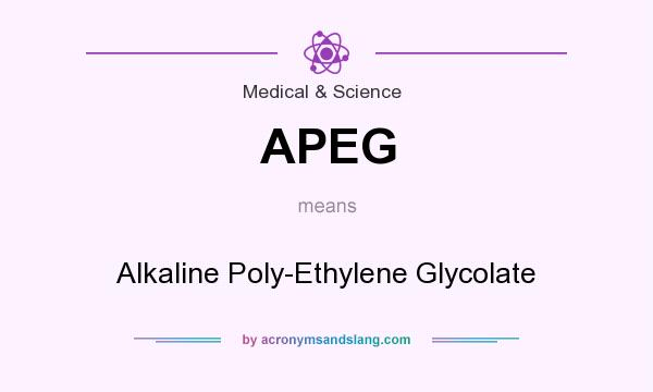 What does APEG mean? It stands for Alkaline Poly-Ethylene Glycolate