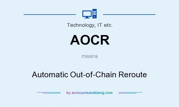 What does AOCR mean? It stands for Automatic Out-of-Chain Reroute