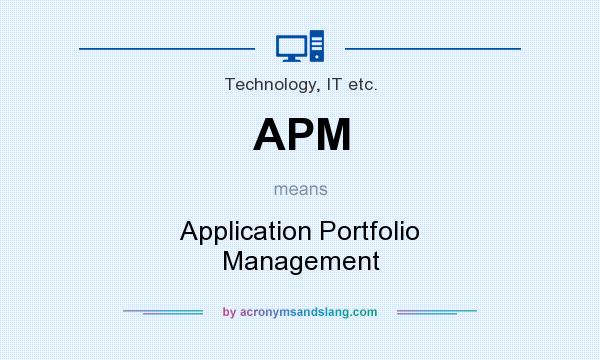 What does APM mean? It stands for Application Portfolio Management