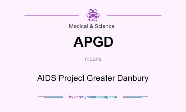 What does APGD mean? It stands for AIDS Project Greater Danbury