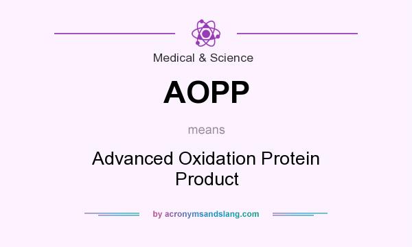What does AOPP mean? It stands for Advanced Oxidation Protein Product