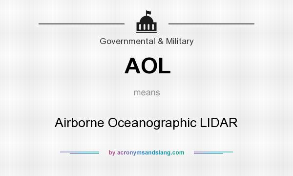 What does AOL mean? It stands for Airborne Oceanographic LIDAR