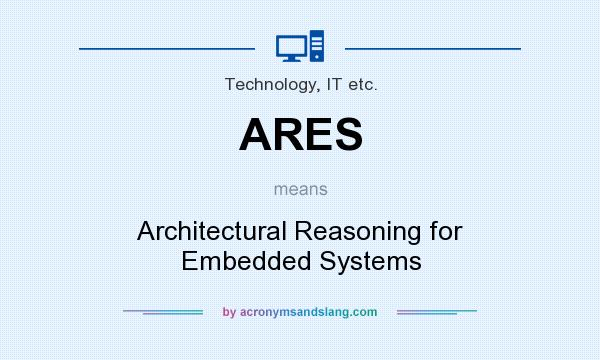 What does ARES mean? It stands for Architectural Reasoning for Embedded Systems