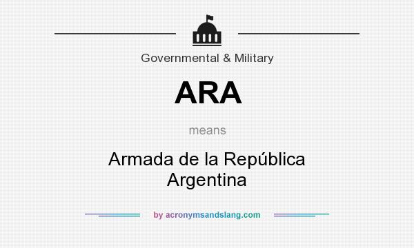 What does ARA mean? It stands for Armada de la República Argentina