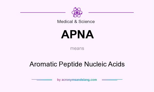 What does APNA mean? It stands for Aromatic Peptide Nucleic Acids