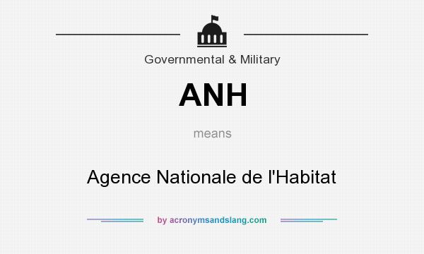 What does ANH mean? It stands for Agence Nationale de l`Habitat