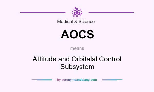 What does AOCS mean? It stands for Attitude and Orbitalal Control Subsystem