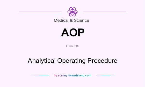 What does AOP mean? It stands for Analytical Operating Procedure