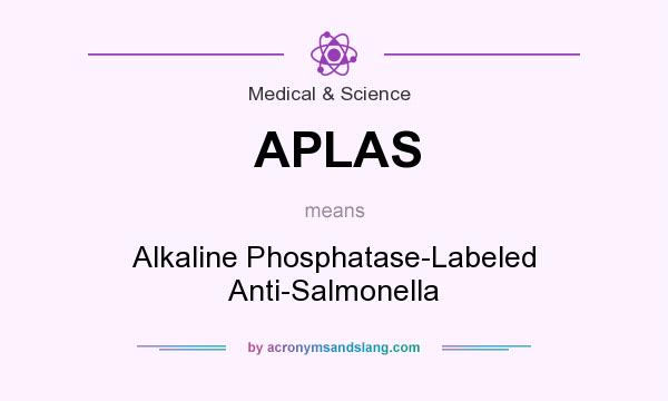 What does APLAS mean? It stands for Alkaline Phosphatase-Labeled Anti-Salmonella