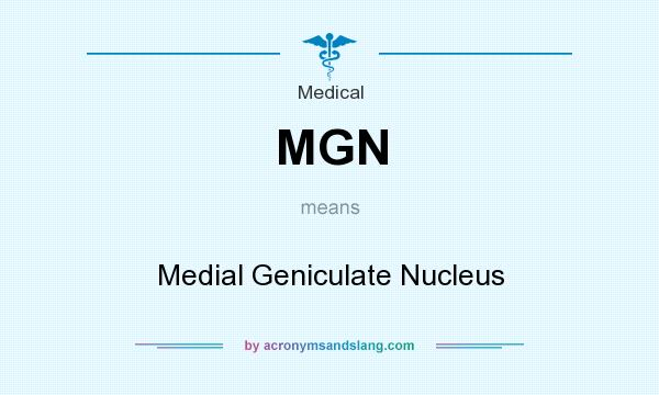 What does MGN mean? It stands for Medial Geniculate Nucleus