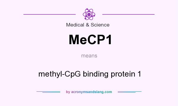 What does MeCP1 mean? It stands for methyl-CpG binding protein 1