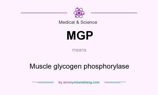 What does MGP mean? It stands for Muscle glycogen phosphorylase