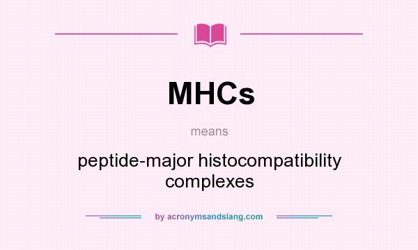 What does MHCs mean? It stands for peptide-major histocompatibility complexes