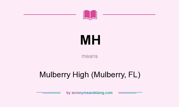 What does MH mean? It stands for Mulberry High (Mulberry, FL)