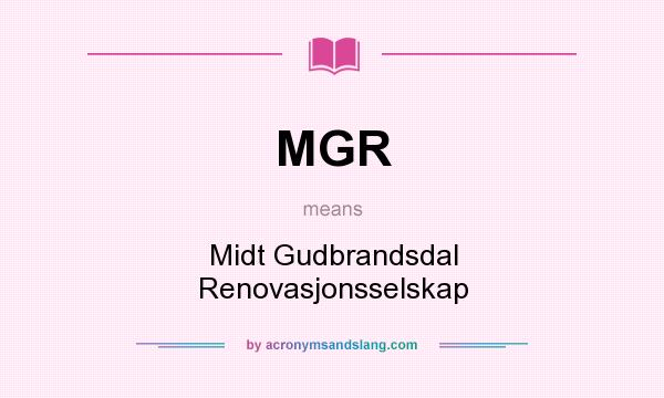 What does MGR mean? It stands for Midt Gudbrandsdal Renovasjonsselskap