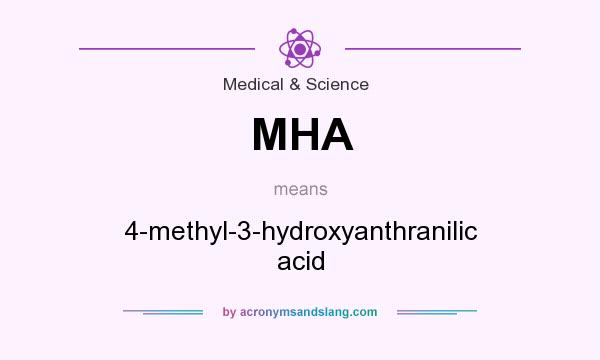 What does MHA mean? It stands for 4-methyl-3-hydroxyanthranilic acid