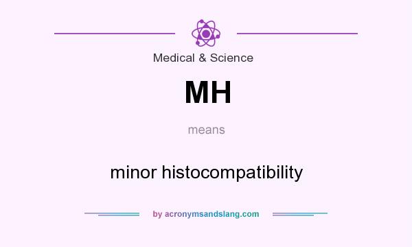 What does MH mean? It stands for minor histocompatibility