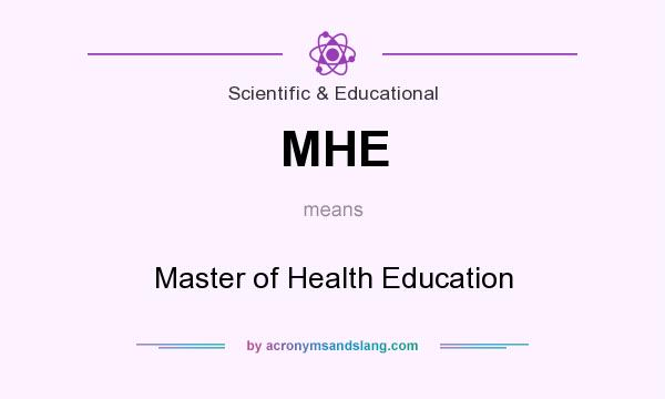 What does MHE mean? It stands for Master of Health Education