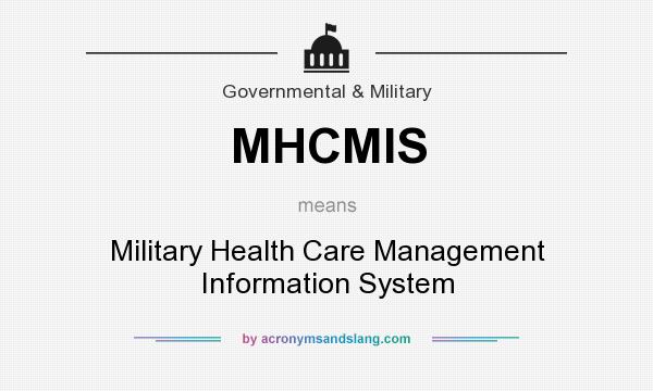 What does MHCMIS mean? It stands for Military Health Care Management Information System